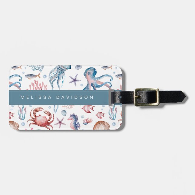 Pretty Seashells Luggage Tag (Front Horizontal)