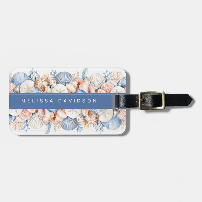 Pretty Seashells Luggage Tag (Front Horizontal)
