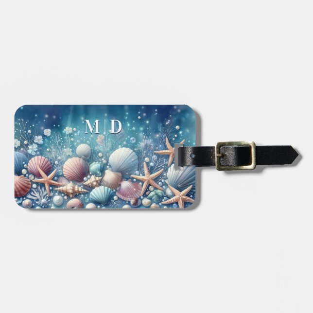 Pretty Seashells Luggage Tag (Front Horizontal)