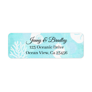 Pretty Seaside Beachfront Sand Dollar Label
