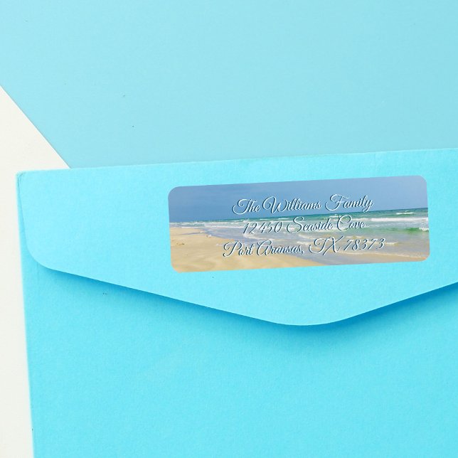 Pretty Seaside Photo Beach Home Return Address Label (Creator Uploaded)