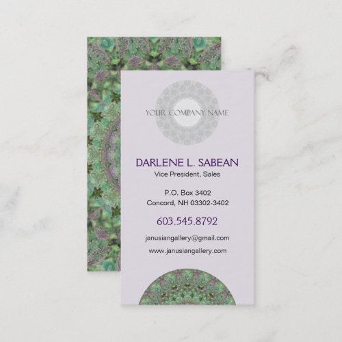 Pretty Seasons Spring Mandala Kaleidoscope Business Card