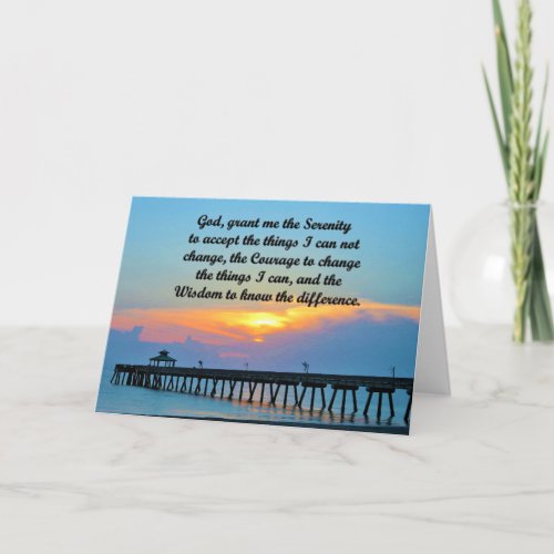 PRETTY SERENITY PRAYER GREETING CARD