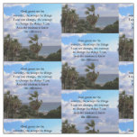 PRETTY SERENITY PRAYER PALM TREE PHOTO DESIGN FABRIC
