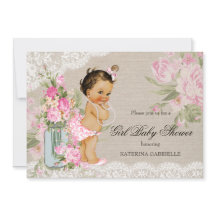 Pretty Shabby Chic Lace Floral Baby Shower