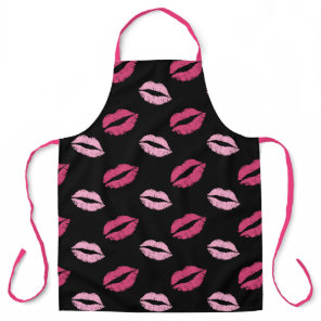 Pretty Shiny Pink Kisses Apron