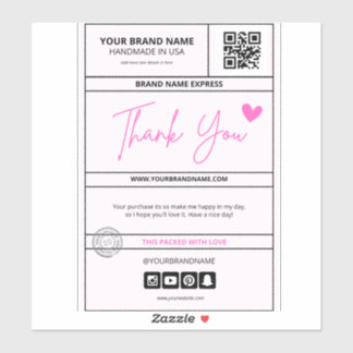 Pretty shipping label