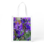 Pretty Siberian Iris Grocery Bag