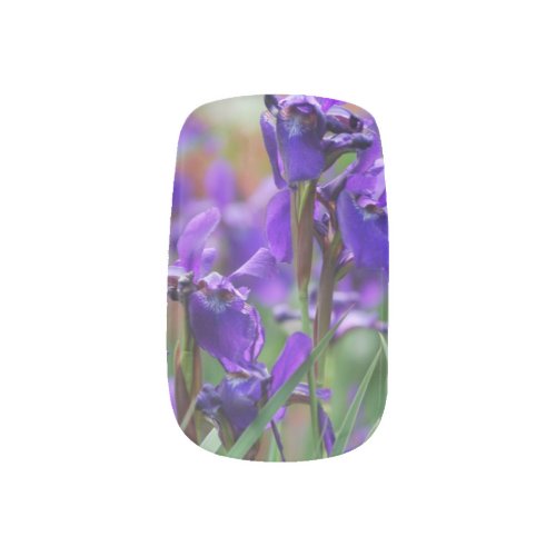 Pretty Siberian Iris Minx Nail Art