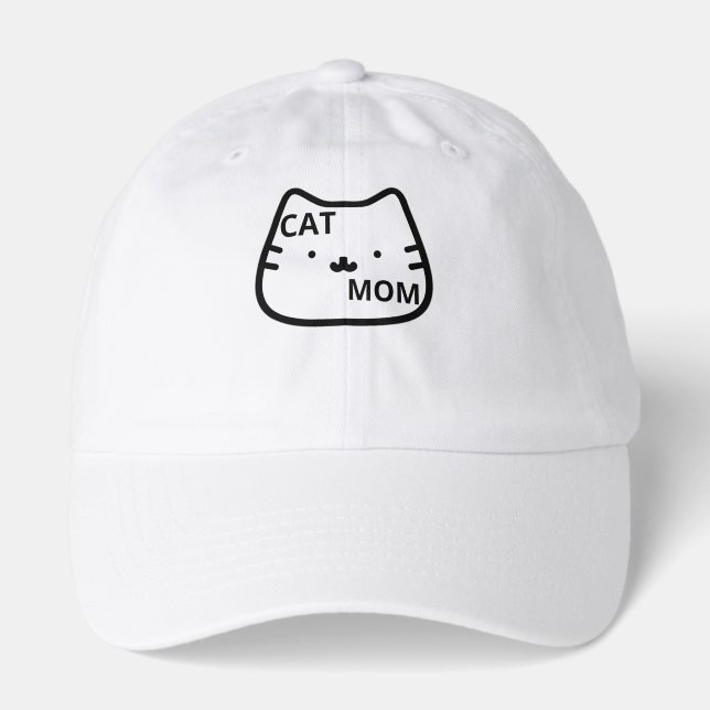 pretty simple design womens cat mom  hat (Front)
