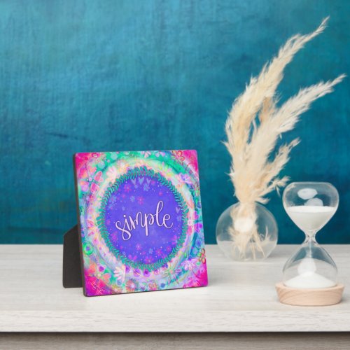 Pretty Simple Floral Whimsical Inspirational Plaque