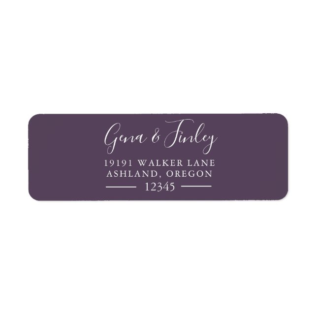 Pretty Simple modern and elegant return address Label (Front)