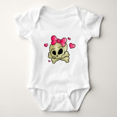 Pretty skull baby bodysuit