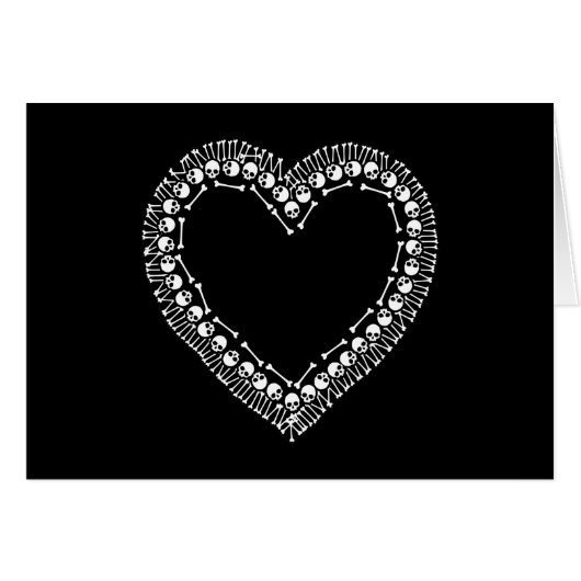 Pretty Skull Heart Cards (Front Horizontal)