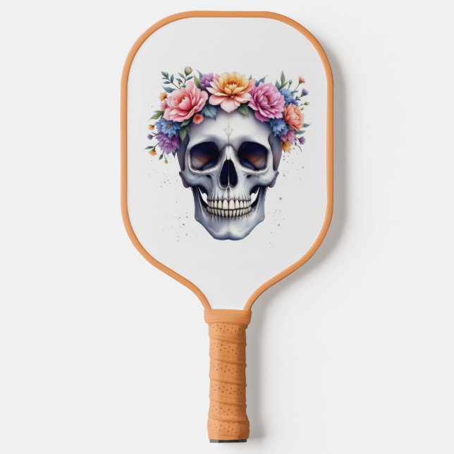 Pretty Skull Pickleball Paddle (Front)