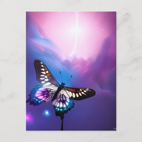 Pretty Sky Butterfly Postcard