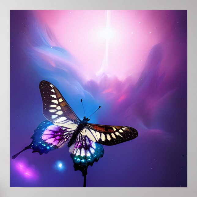 Pretty Sky Butterfly Poster (Front)