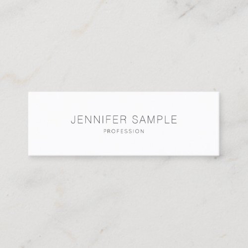 Pretty Sleek Design Professional Plain Elegant Mini Business Card