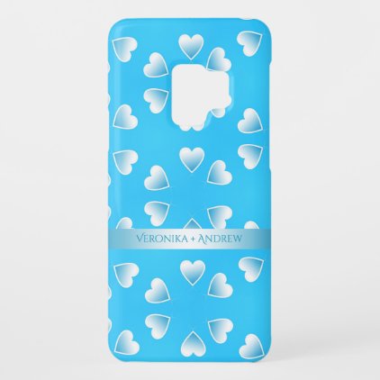 Pretty small blue hearts. Add your own text. Case-Mate Samsung Galaxy S9 Case