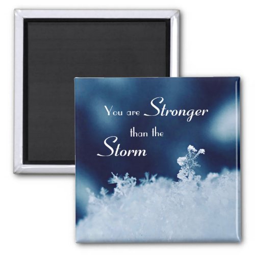 Pretty Snowflake Affirmation 2 Inch Square Magnet