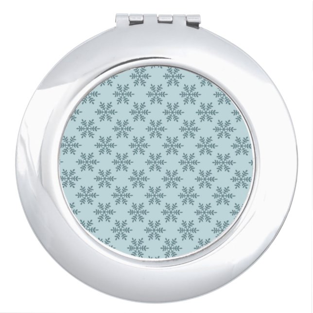 Pretty Snowflake Compact Mirror (Front)
