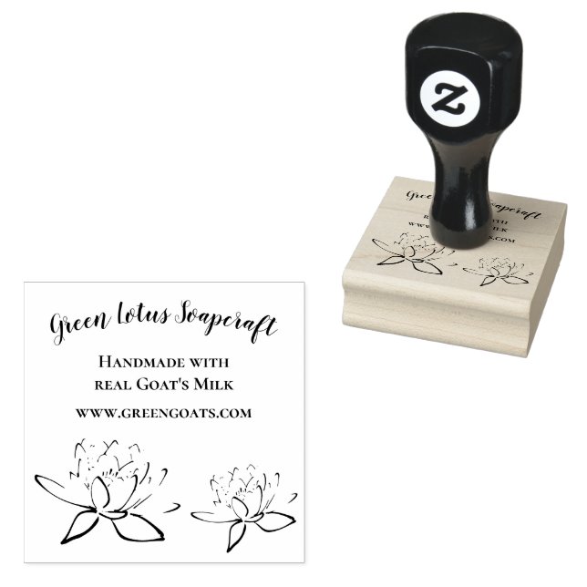 Pretty Soap Product Brand Wood Art Rubber Stamp (Stamped)