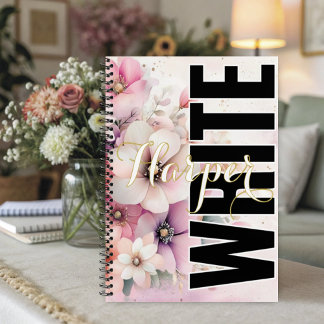 Pretty Soft Blush Florals  Notebook
