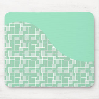 Pretty Soft Mint Green Wave Tile Pattern Gifts Mouse Pad