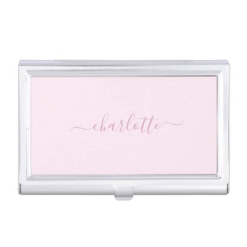 Pretty Soft Pink and Blush Business Card Case