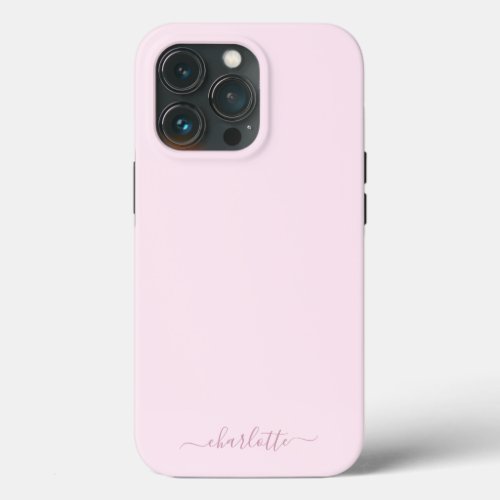 Pretty Soft Pink and Blush iPhone 13 Pro Case