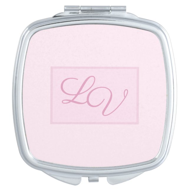 Pretty Soft Pink and Blush Compact Mirror (Front)