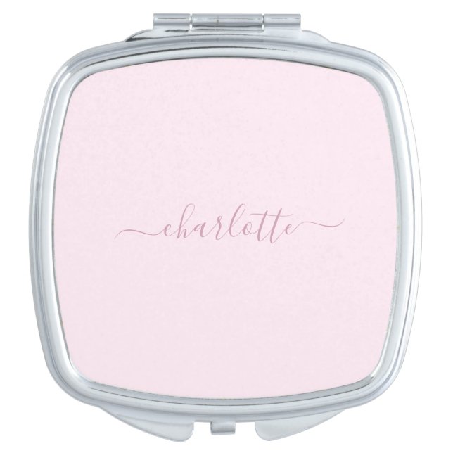 Pretty Soft Pink and Blush Compact Mirror (Front)
