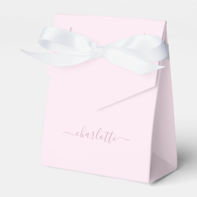 Pretty Soft Pink and Blush Favor Boxes (Front Side)