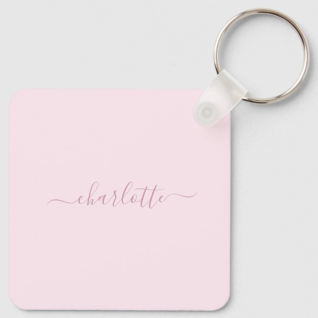 Pretty Soft Pink and Blush Keychain (Back)