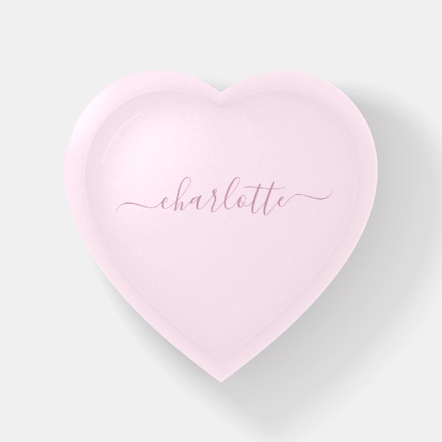 Pretty Soft Pink and Blush Paperweight (Front)