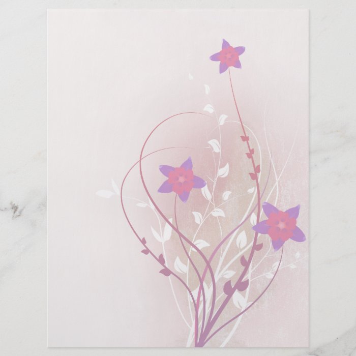 pretty soft pink flower elegant design flyer