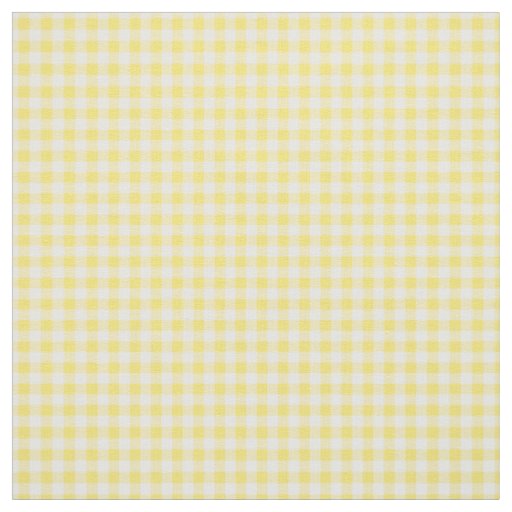 Pretty Soft Yellow Gingham Checked Pattern Fabric