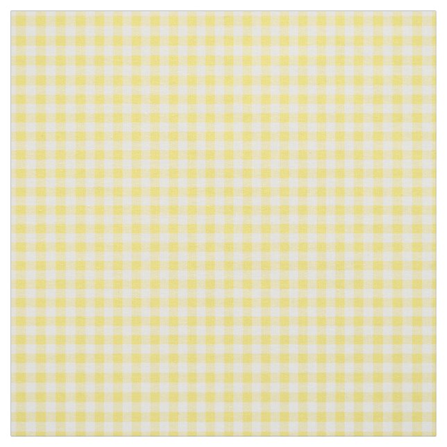 Pretty Soft Yellow Gingham Checked Pattern Fabric (Swatch)