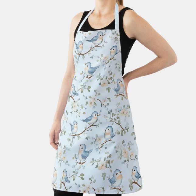 Pretty song birds and flowers apron (Insitu)