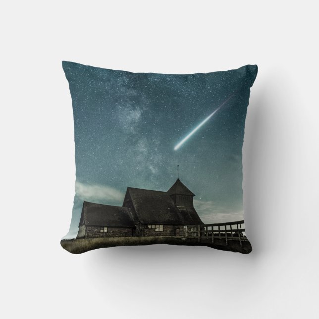 Pretty Space Throw Pillow (Front)