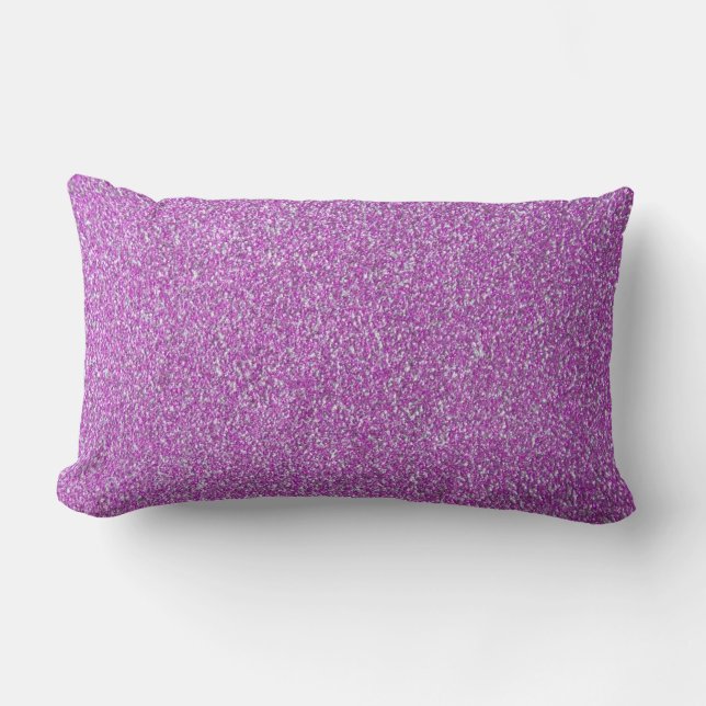 Pretty Sparkle Background Customizable Lumbar Pillow (Front)