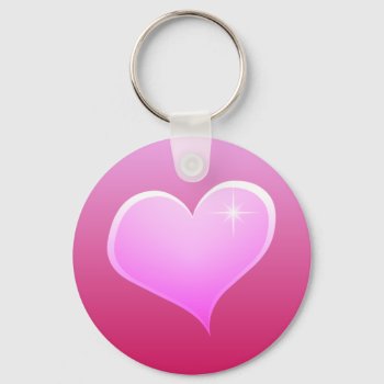 Pretty Sparkle Heart Keychain by mariannegilliand at Zazzle