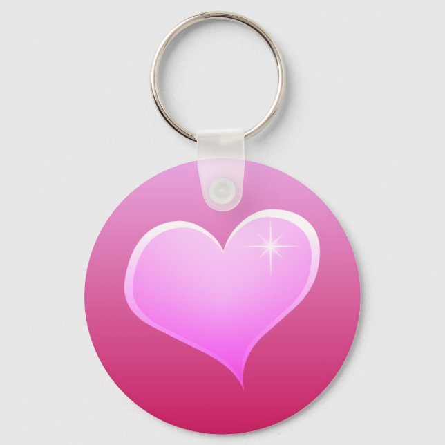 Pretty Sparkle Heart Keychain (Front)