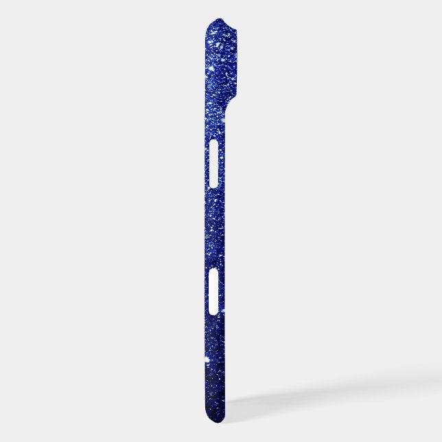 Pretty Sparkly Dark Blue Glitter Case-Mate iPhone Case (Back / Right)