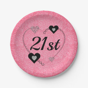 Pretty special party plates 21st