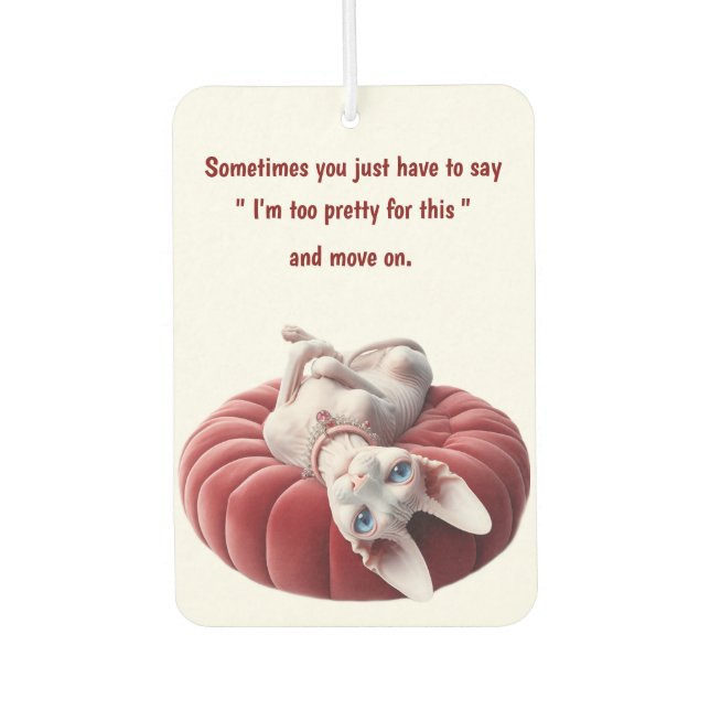 Pretty Sphynx Cat Air Freshener (Front)