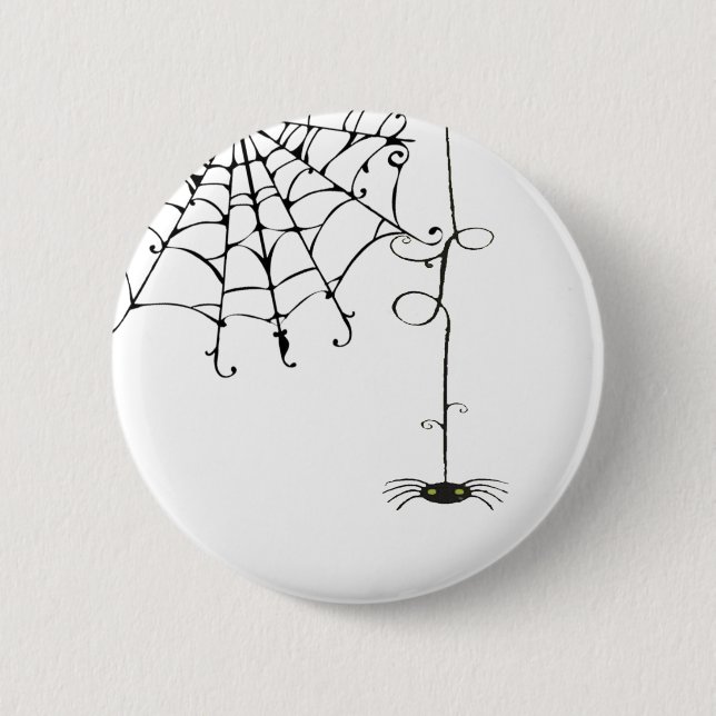 PRETTY spiderweb Pinback Button (Front)