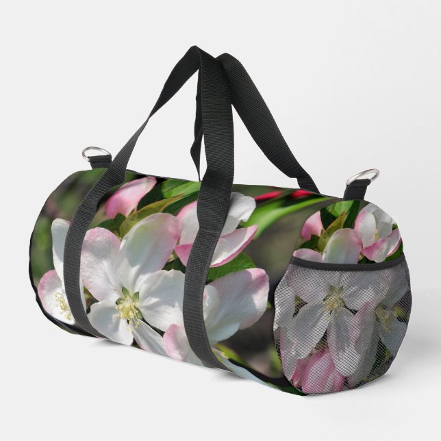 Pretty Spring Apple Flower Blossoms  Duffle Bag (Right Corner)