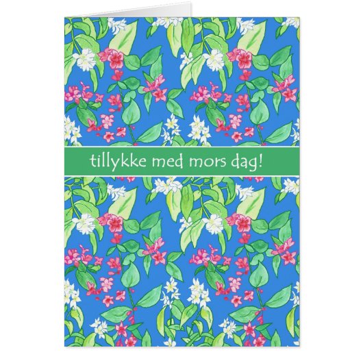 Pretty Spring Blossom Danish Mother's Day Cards (Front)