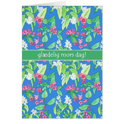 Pretty Spring Blossom Norwegian Mother's Day Cards (Front)